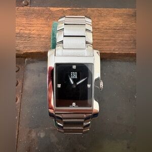 ESQ by Movado Men’s Swiss Diamond Dial E5297 Black 27mm Stainless Steel